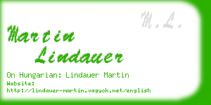 martin lindauer business card